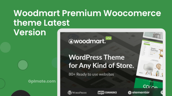 Woodmart woocommerce theme gpl latest gplmate