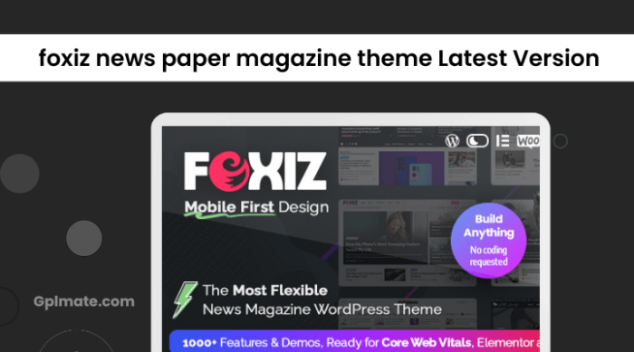 Foxiz Theme gpl latest version gplmate