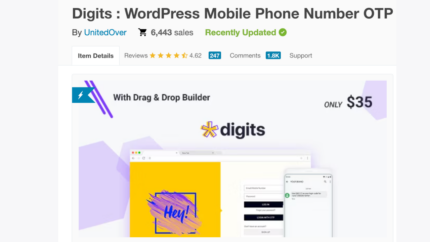 digit mobile number sign up wordpress plugin