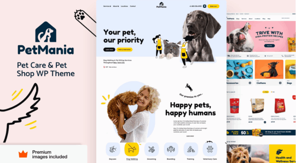 Pet Mania Pet Care and Shop Theme 19.0